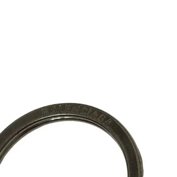 BALENCIAGA - Silver Gold Leather Hardware Bag Charm - Picture 3 of 4